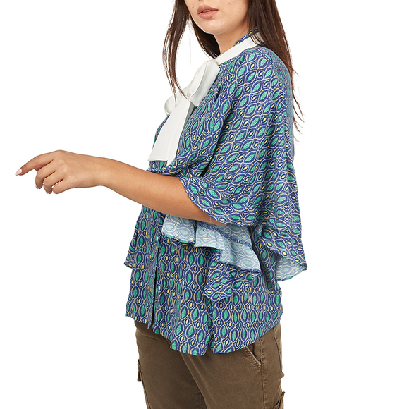 Elmas Phil Blouse Women size L Dark Blue - Picture 3 of 5